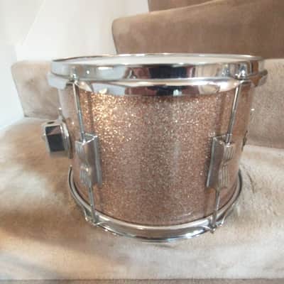 Ludwig Vintage pink champagne sparkle Club Date 8 x 22 inch tom, 1966 - mint! image 11