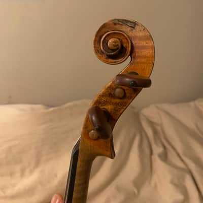 Violin Antonio Stradivarius label German violin 1800s Brown image 10