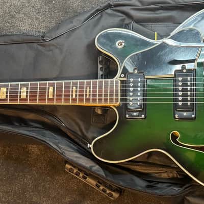 Aria Diamond 1242 Hollowbody 1970's - Green MIJ image 12