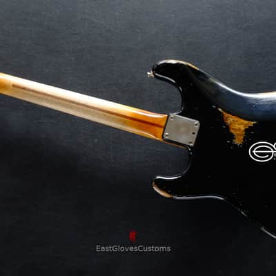 Fender Deluxe Comtemporary Stratocaster Floyd Rose System III Tremolo Black MIJ Relic Aged (RARE) image 16
