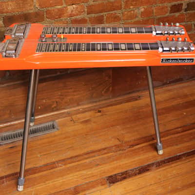 Rickenbacker DW-16 8-String Double-Neck Console Steel Guitar 1964 - Orange Refin image 3
