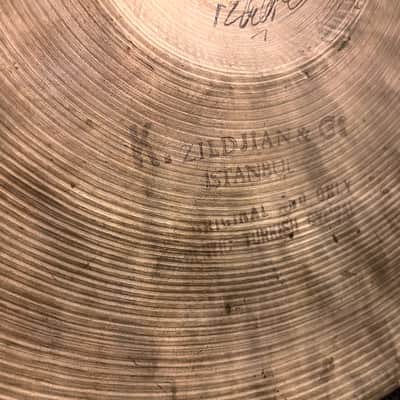 Vintage K. Zildjian Istanbul 1960's Made in Turkey jazz hi hat cymbal pair image 8