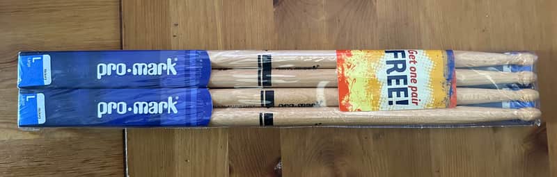 Pro-Mark TX5BW-4, 4Pack 5B Wood Tip American Hickory 2010's - Lacquered image 1