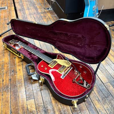 Gretsch G6129TG-59VS Limited-edition Sparkle Jet Electric Guitar Red Sparkle w/Hard Case image 9