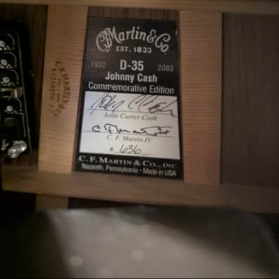 Martin D-35 Johnny Cash 2009 - Present - Black image 2