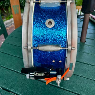 Gretsch 5”x 14” Snare Drum 4157 Repurposed 1960s - Blue Sparkle Wrap image 16
