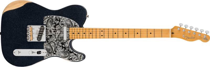 FENDER - Brad Paisley Road Worn Telecaster Maple Fingerboard Black Sparkle - 0145902398