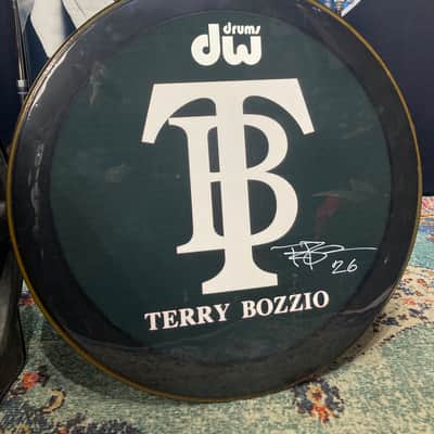 Terry Bozzio's DW - 28" Custom Logo Bass Drum Head, Autographed! image 1