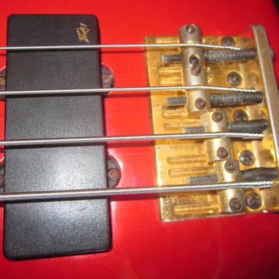 Used Peavey Dyna Bass Red 4-String Bass Guitar #05036444 image 4
