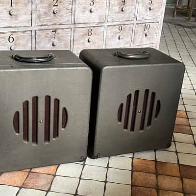 A PAIR of Bell & Howell Bell & Howell Filmosound 179 Speaker Cabinets 1940's/1950’s - Brown image 6