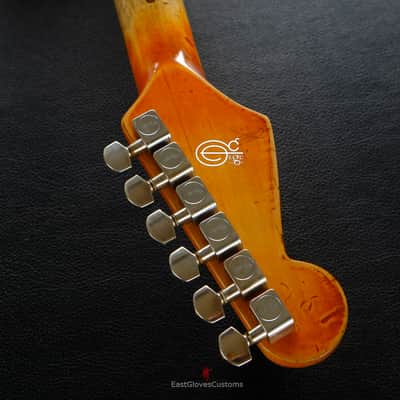 Fender Stratocaster Black/Blue over Sunburst Inspired by Joe Strummer Aged Heavy Relic (RARE) image 20
