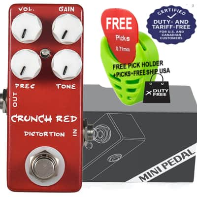 Mosky Audio Crunch Red Distortion Guitar Effect Pedal, FREE PICKS + HOLDER+ FREE SHIP USA image 3