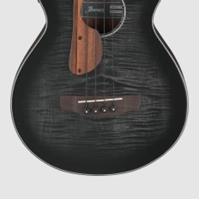 Ibanez AEGB25E TKH Acoustic Electric Bass. Transparent Black Burst High Gloss image 2