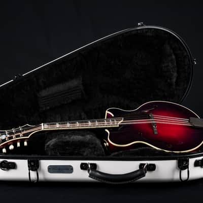Hinde Jazz Model Adirondack Spruce and Flamed Maple Merlot Burst Mandolin with Pickup image 24