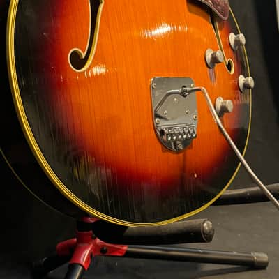 Concord Welson DS2 Hollow Body Electric Guitar 1960s Italy - Sunburst - No Bridge image 6