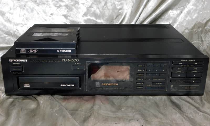 Pioneer PD-M500 CD player with single and 6 disc cartridges image 1