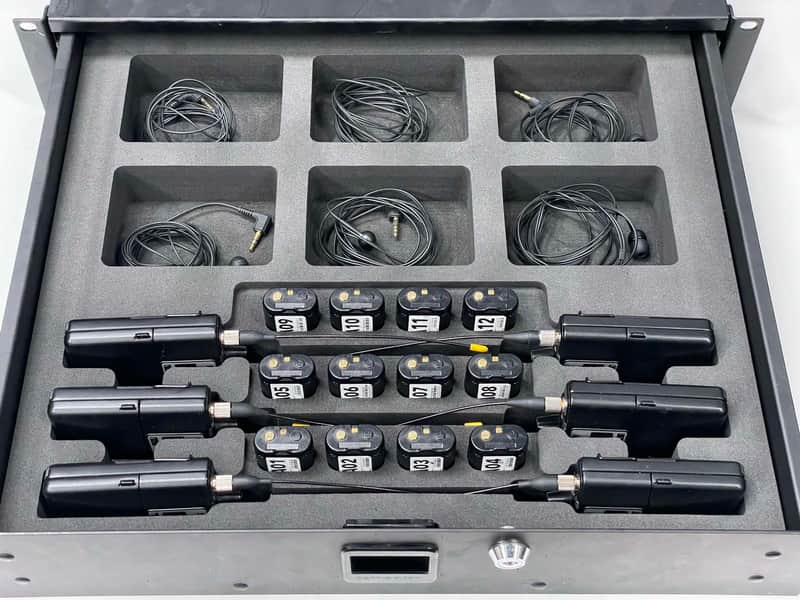 Custom Foam Insert for Rack Drawer fits 6 Shure IEM Wireless In-Ear Bodypacks PSM-1000 P10R P10R+ image 1