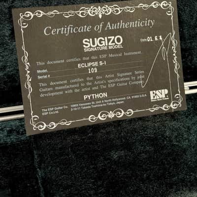 ESP Custom Shop Eclipse Sugizo S-1 Python - Very Rare #109 of 120 image 22