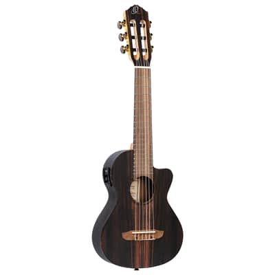 Ortega RGL5EB-CE Mini Travel Series Ebony Top Mahogany Neck 1/8 Size 6-String Acoustic-Electric Guitarlele image 1