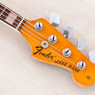 1969 Fender Jazz Bass Sunburst Faux Burst Vintage Bass w/ Case image 4