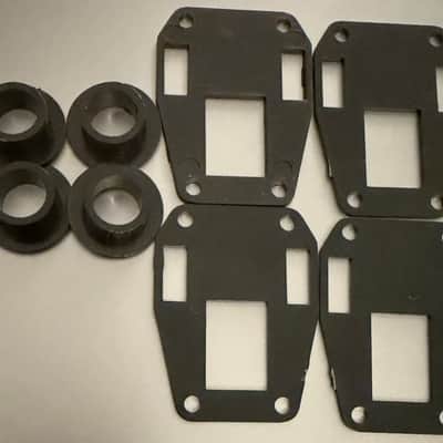 Rickenbacker 4001 & 4003 plastic tuner spacers and bushings [Set of 4] 1970s - Black image 2