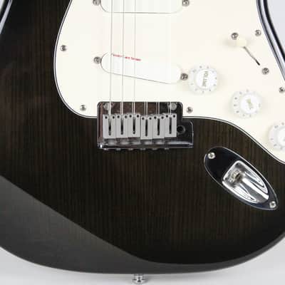 RARE 1990 Vintage Fender Stratocaster Plus Deluxe Translucent Black E9 Series Wilkinson Nut USA image 9