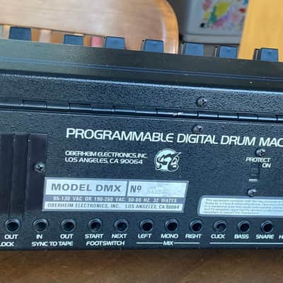 Oberheim DMX 8-Voice Drum Machine 1981 - Blue with Wood Sides image 7