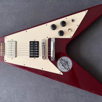1989 Gibson Flying V '67 Reissue 1989 Nashville | 1st-Year '67 Reissue! | Cherry Red | Seymour Duncan Phat Cat P-90 image 2