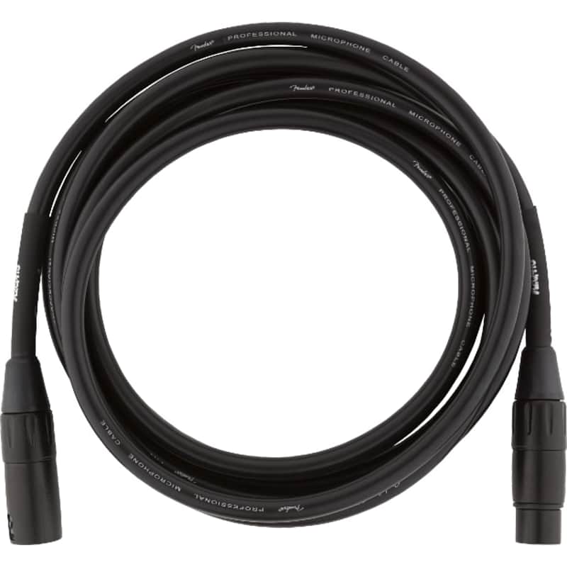 Photos - Guitar Fender Professional Series Microphone Cable, 10', Black Black 