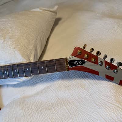 EVH Striped Series Shark with Wolfgang Humbuckers 2019 - 2024 - Burgundy/Silver Stripes image 4