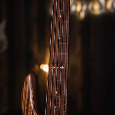 Fodera Monarch 5 Elite 38th Anniversary Zebrawood 2022 image 10