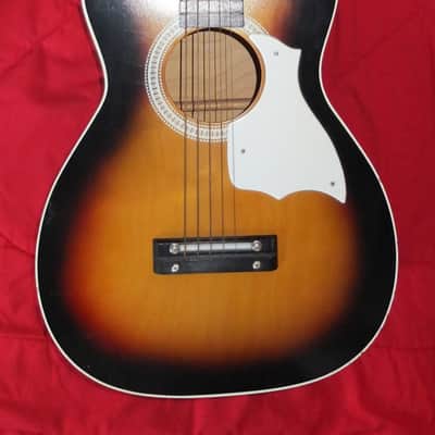 Vintage Silvertone Model 319 Acoustic 1960's Tobacco Sunburst Parlor Guitar image 1