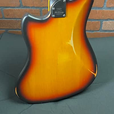 Woodcraft Electric Guitars Retro-Modified Bobcat 4 Relic Sunburst Custom Bass 34" Scale image 6