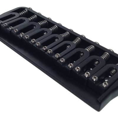Hipshot 41090B 9-String Hardtail Fixed Electric Guitar Bridge .125" - BLACK image 2