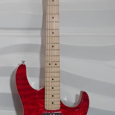 Cort G250DX Double Cutaway Trans Red Electric Guitar w/Custom Pickguard & Armrest! image 4