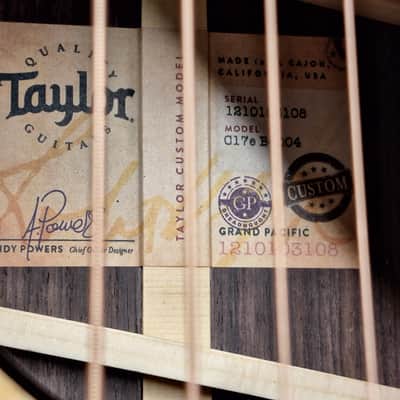 Taylor Custom Catch #4 C17e Grand Pacific Lutz Spruce/AA Indian Rosewood Acoustic-Electric Guitar Antique Blonde w/Hard Case 2024 image 4