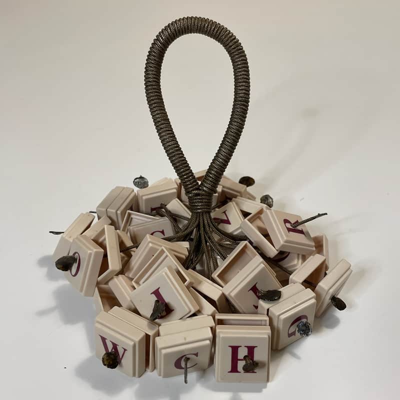 Immagine Upcycled Percussion - Upwords Game Tile Hand Rattle / Shaker - Small Tiles - 1