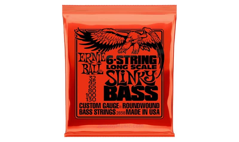 Slinky 6-String Electric Bass 34" Long Scale Ni-Wound Set 32-130 Gauges 32, 45, 65, 80, 100, 130 image 1