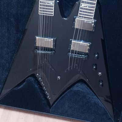Dean Dave Mustaine VMNT Double Neck 12 string / 6 string Classic Guitar Black  2010 Black image 4