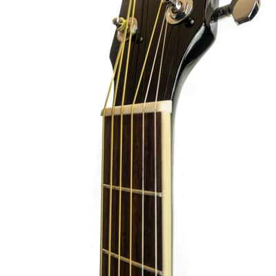 Washburn WA90CEVSB Dreadnought acoustic electric guitar, vintage sunburst image 6