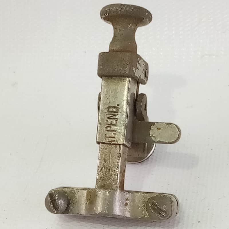 Duplex Snare Drum Throw-Off/Strainer Vintage 1900s Single-Point Pat Pend Nickel image 1