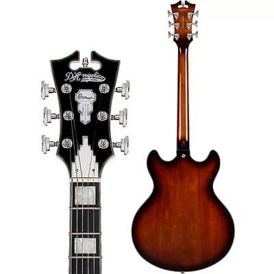 D'Angelico Premier DC Semi-Hollow Electric Guitar Brown Burst image 6