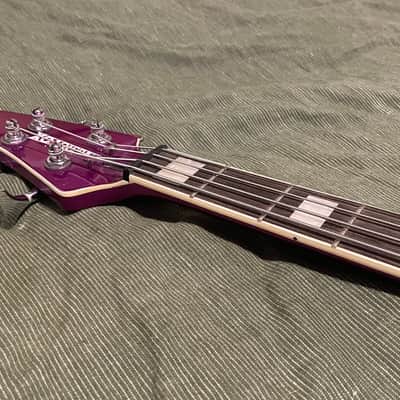 Musicvox Space Cadet MI6 Bass Guitar 2016 ish - Purple Glitter image 7