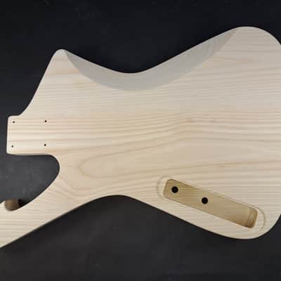 Unfinished Ash Iceman P bass guitar body - fits fender necks J2515 image 4