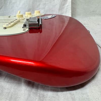 Fender American Deluxe Stratocaster Guitar with Case 2002 - Chrome Red / Maple neck image 20