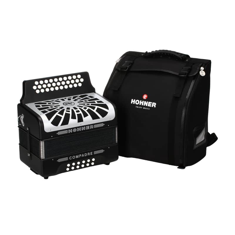 Hohner Compadre FBbEb Musica Tipica Series Accordion with Gig Bag (Black) image 1