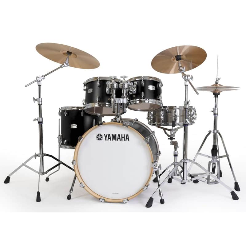 Yamaha Tour Custom Maple 4pc Drum Set 20/10/12/14 Licorice Satin image 1