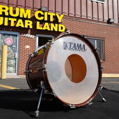 Vintage Tama 24'' Superstar Series Pure Birch Bass Drum 16x24''in Super Mahogany Lqr. (Japan - 1985) image 1