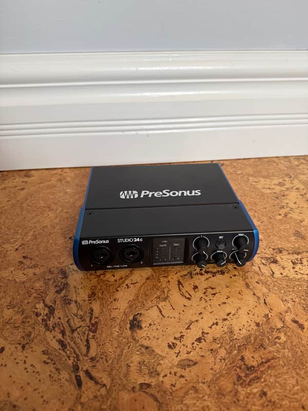 PreSonus Studio 24C 2x2 USB-C Audio / MIDI Interface 2019 - Present - Black image 1