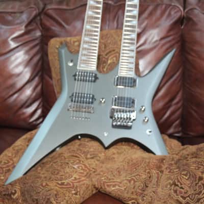 Ibanez Xiphos Doubleneck Guitar w/ OHSC *RARE* 2009 matte gunmetal NAMM Guitar image 15